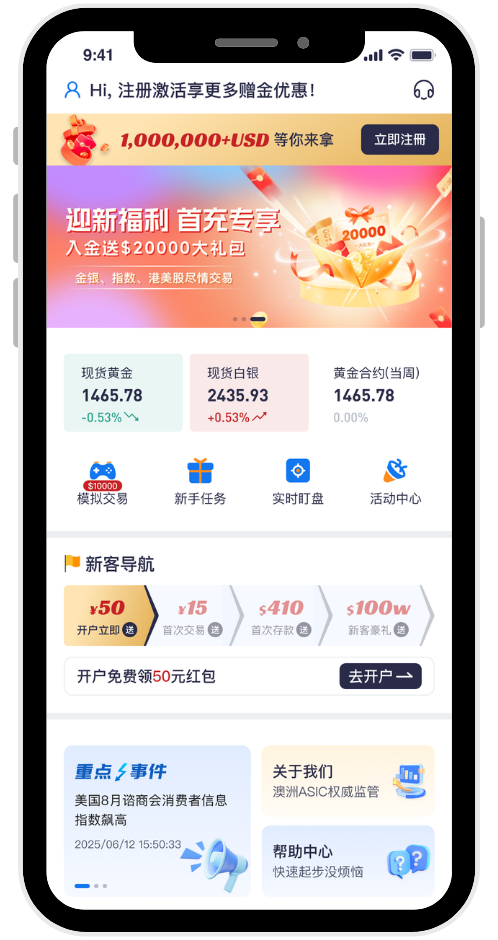 贵金属伦敦金XAUUSD行情界面预览